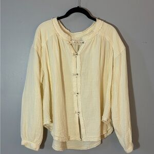 We The Free Light Cream Button-Down Shirt